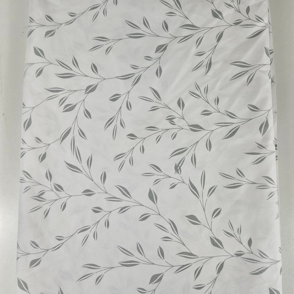 Member's Mark KING 2pc Soft Washed Sheet Bedding Set Soft Silver Botanical Leaf